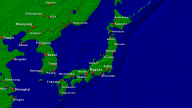 Japan Städte + Grenzen 1920x1080